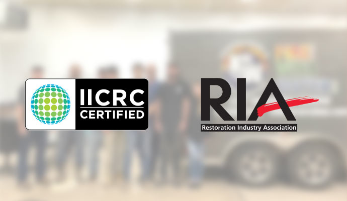 collage of IICRC and RIA certificate